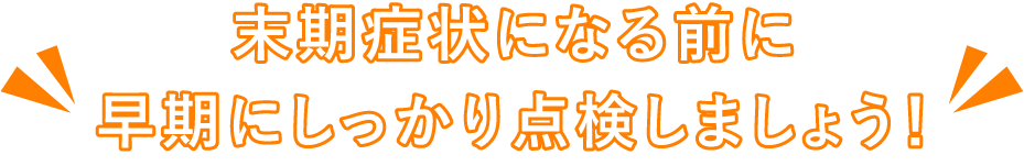 末期症状になる前に早期にしっかり点検しましょう!